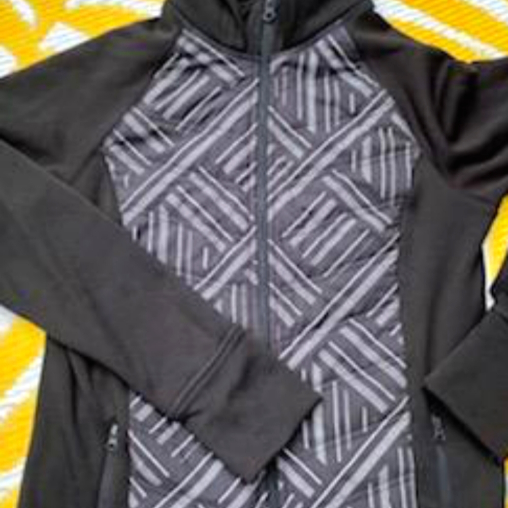 Fila Athleisure athletic Jacket Coat Hoodie Full Zip Women's size M black